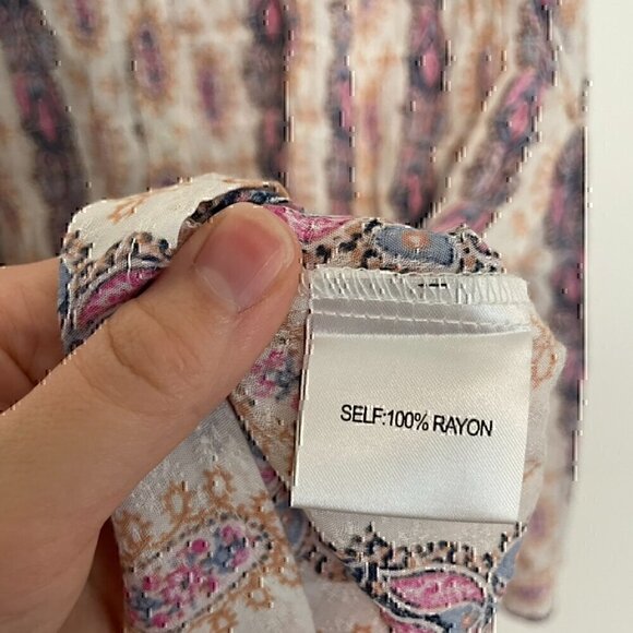 JANE AND DELANCEY White Navy Geometric Striped Pintuck Pleated Button Down Tunic - Picture 8 of 12